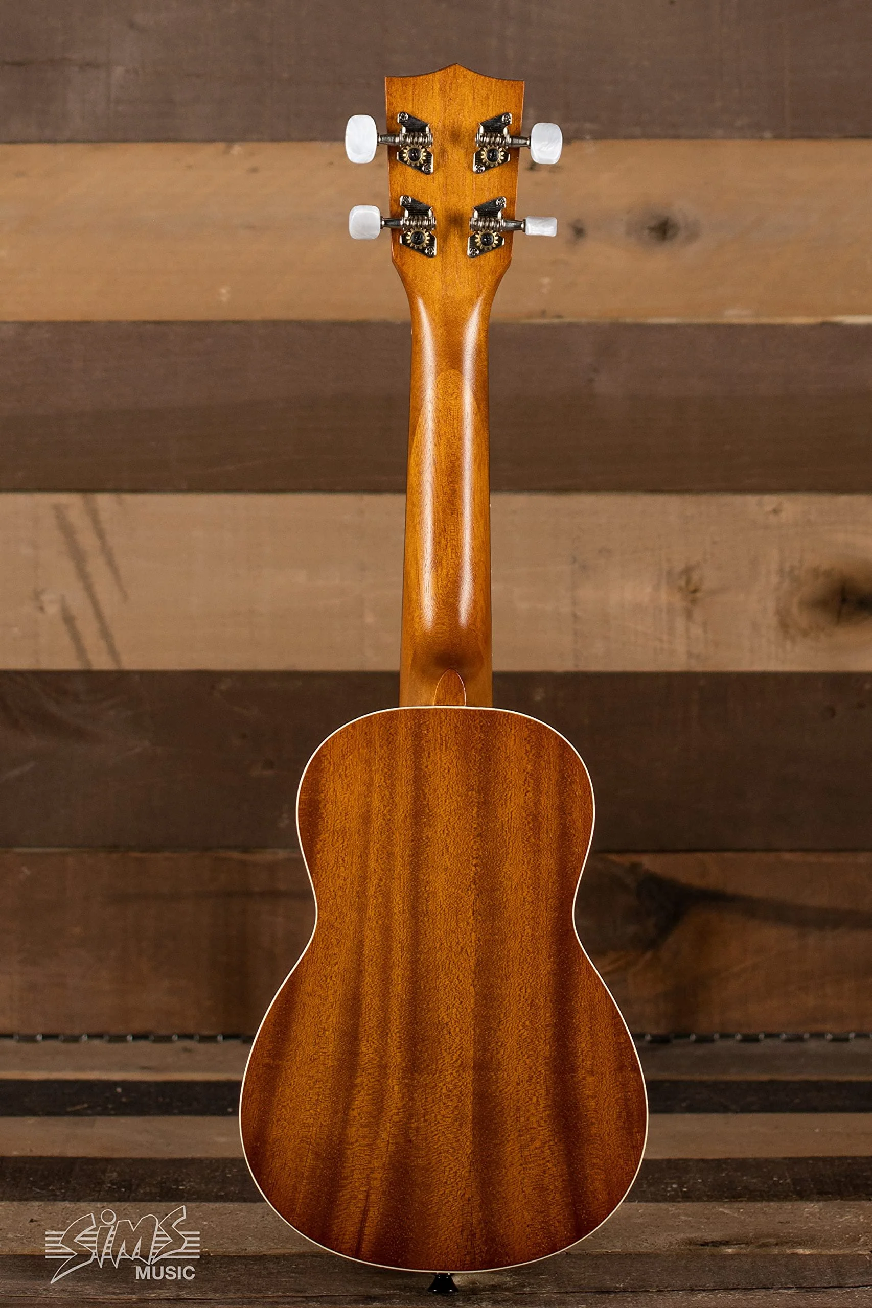 Kala Satin Mahogany Soprano Ukulele with White Binding (Brown) - Image 4