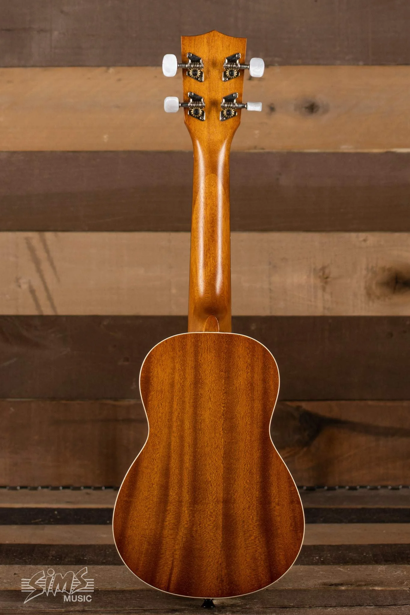 Kala Satin Mahogany Soprano Ukulele with White Binding (Brown) - Image 5