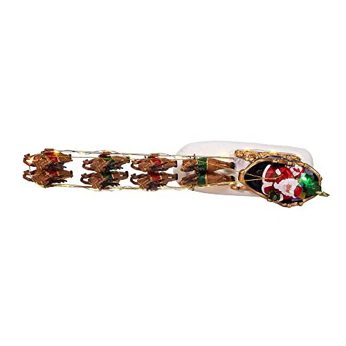 Kurt S. Adler Kurt Adler 7-Inch Battery-Operated LED Santa with Sleigh Table Piece, Multi - Image 7